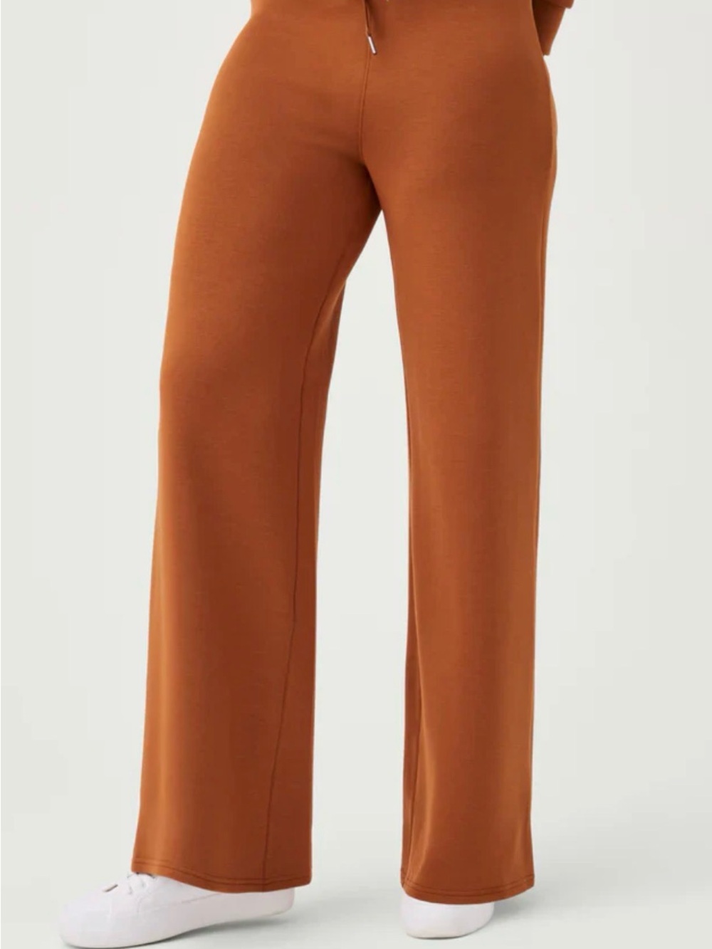 SPANX Rust Brown Wide-Leg Knit Pants